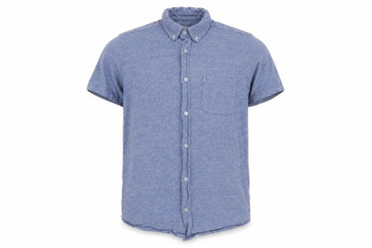 Dunnes Mens Blue  Cotton  Button-Up Size S Collared