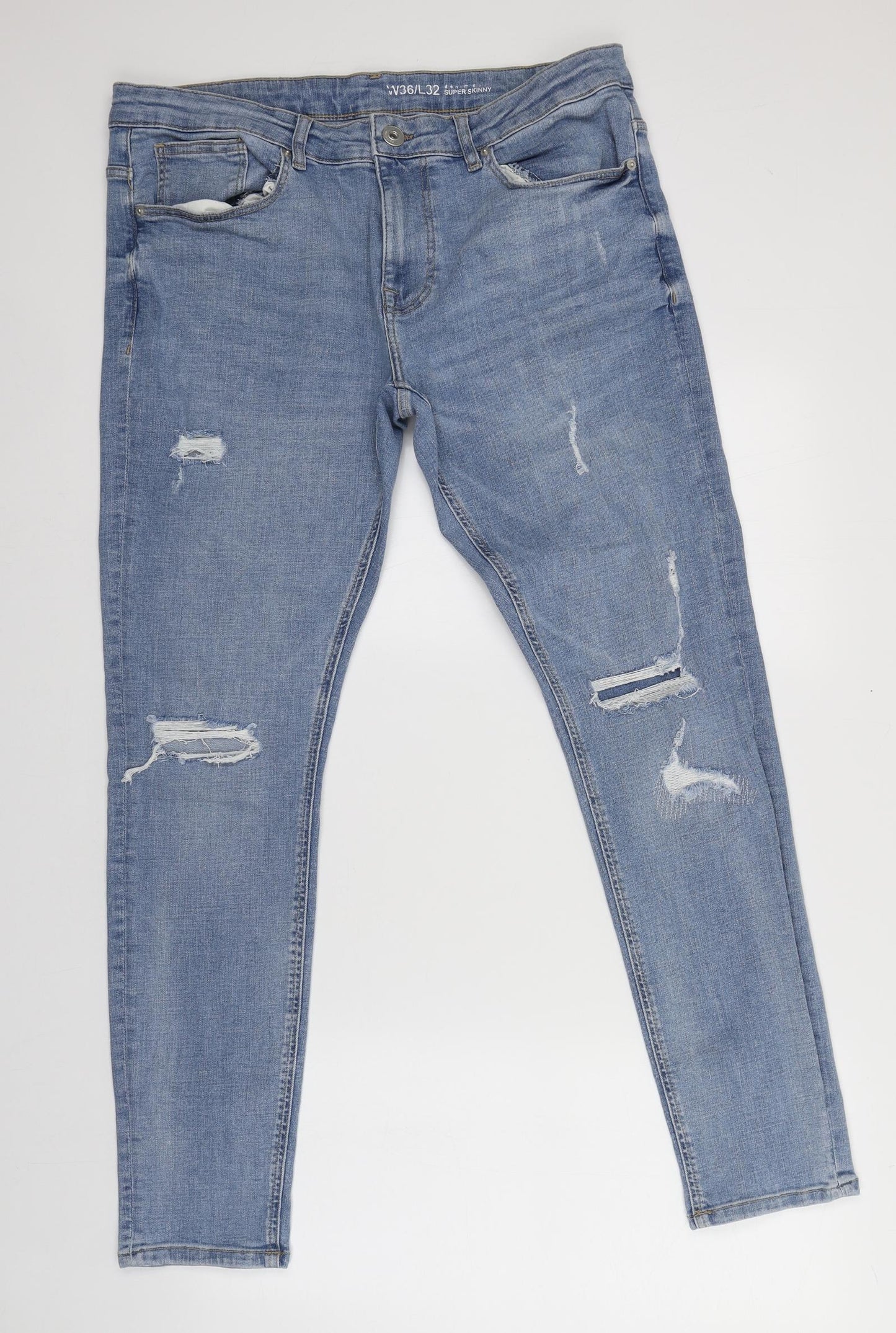 Denim & Co. Womens Blue  Cotton Skinny Jeans Size 36 in L32 in Regular