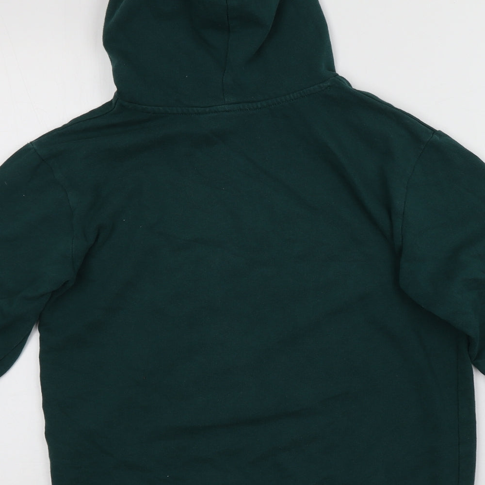 H&M Girls Green  Cotton Pullover Hoodie Size 12-13 Years