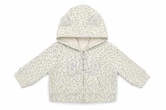 Gap Baby Multicoloured Animal Print Cotton Full Zip Jumper Size 0-3 Months
