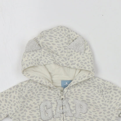 Gap Baby Multicoloured Animal Print Cotton Full Zip Jumper Size 0-3 Months