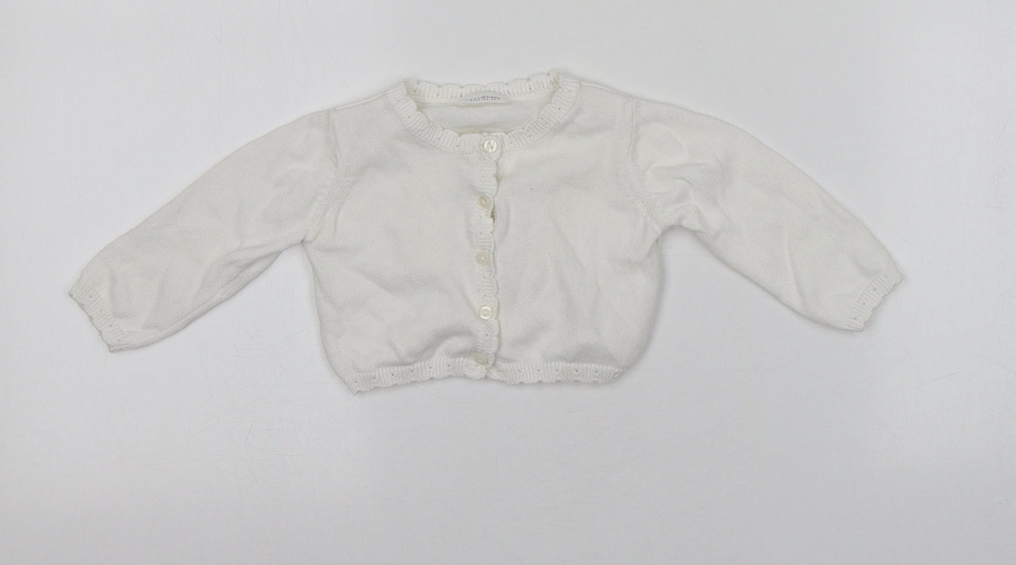 NEXT Baby Ivory  Cotton Cardigan Jumper Size 3-6 Months