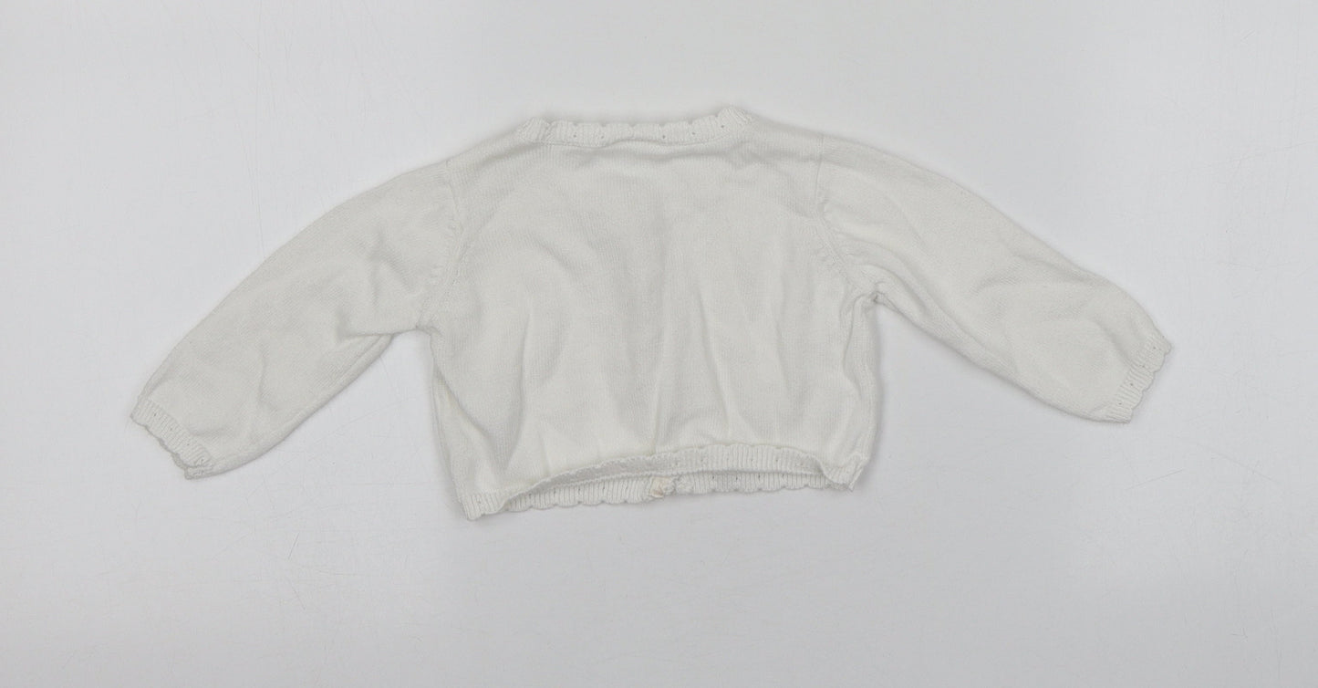 NEXT Baby Ivory  Cotton Cardigan Jumper Size 3-6 Months