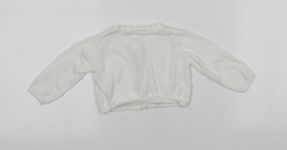 NEXT Baby Ivory  Cotton Cardigan Jumper Size 3-6 Months