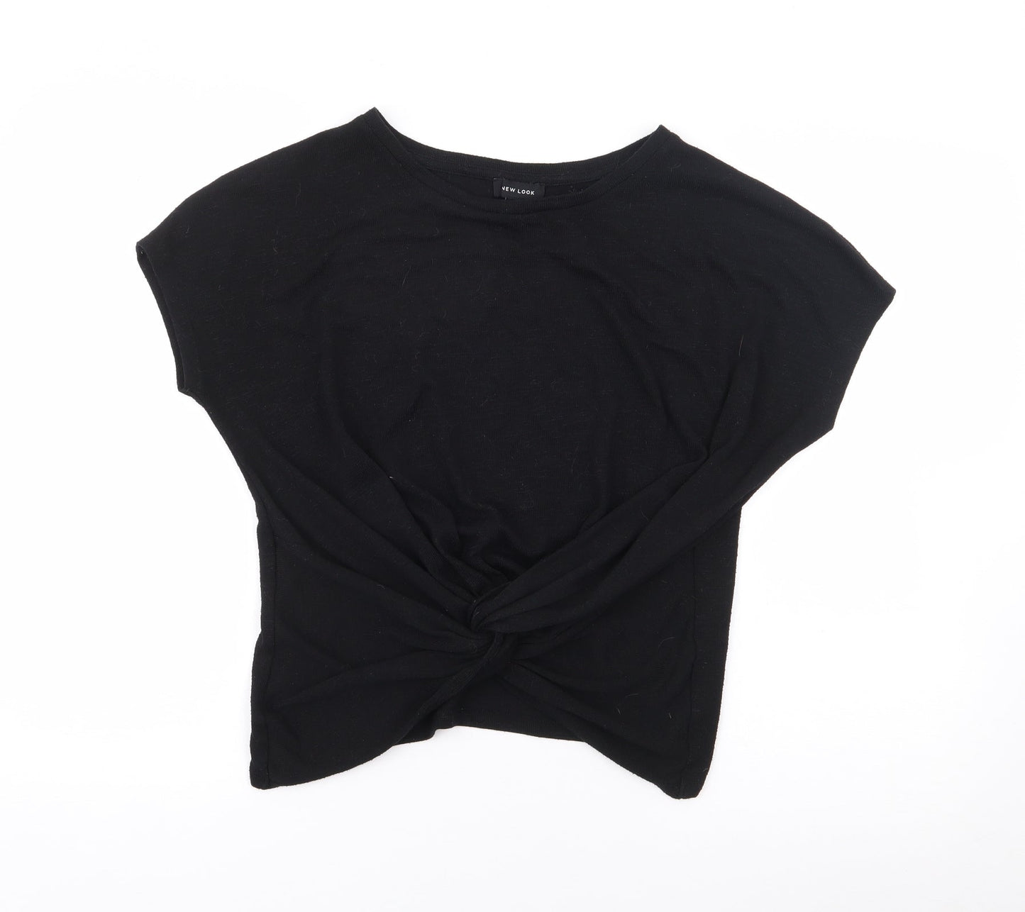 Womens UK Size M New Look Black Jersey T-Shirt