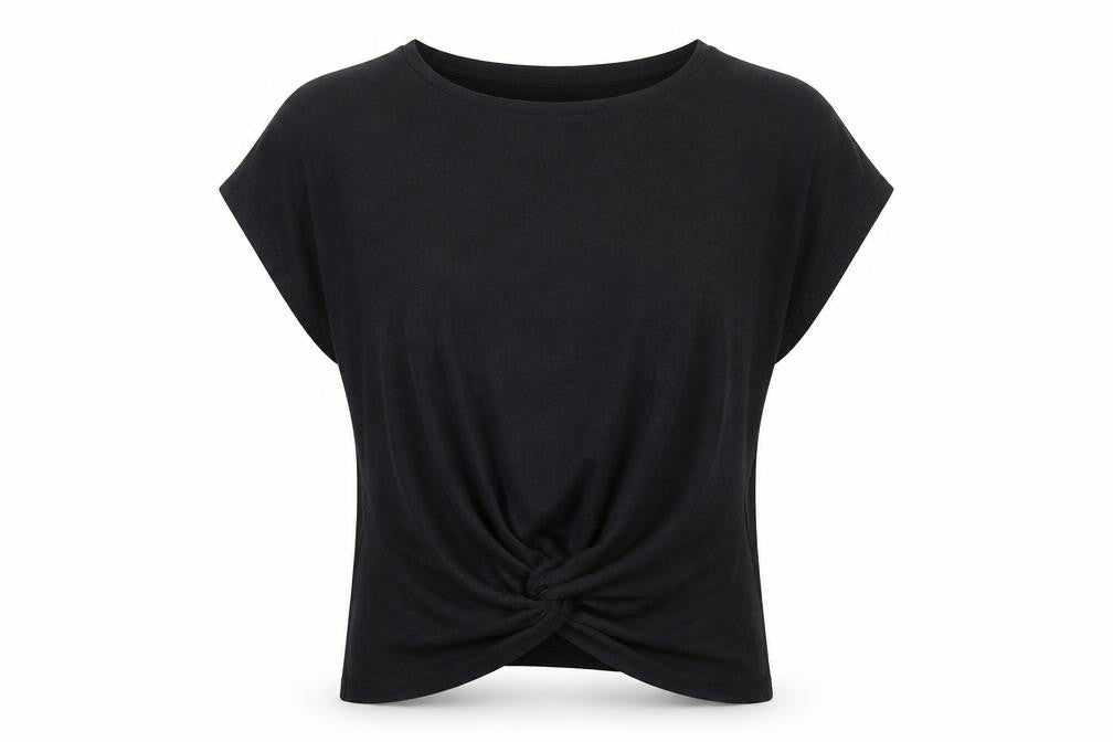 Womens UK Size M New Look Black Jersey T-Shirt