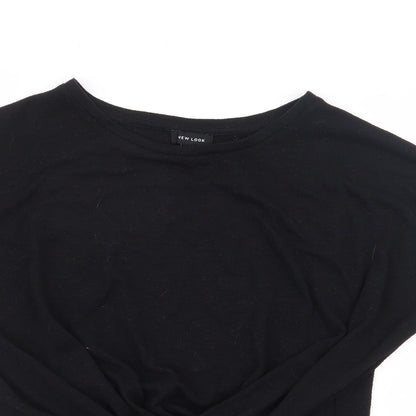 Womens UK Size M New Look Black Jersey T-Shirt
