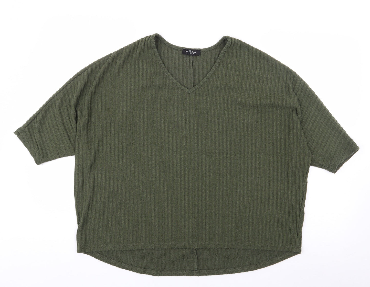 Womens UK Size S New Look Green Jersey T-Shirt