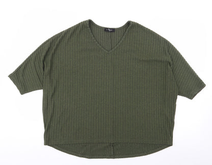 Womens UK Size S New Look Green Jersey T-Shirt
