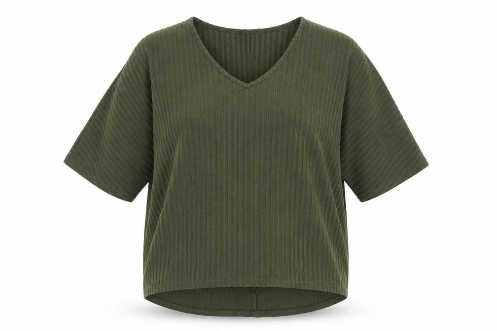 Womens UK Size S New Look Green Jersey T-Shirt