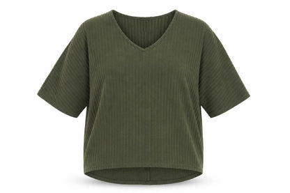 Womens UK Size S New Look Green Jersey T-Shirt