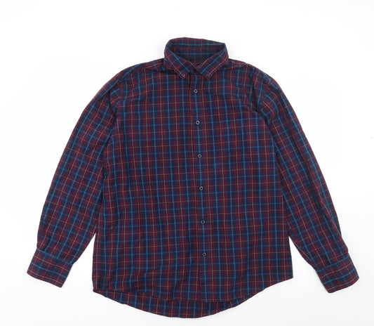 Mens UK Size L Dunnes Multicoloured  Button-Up Long Sleeve Casual Shirt
