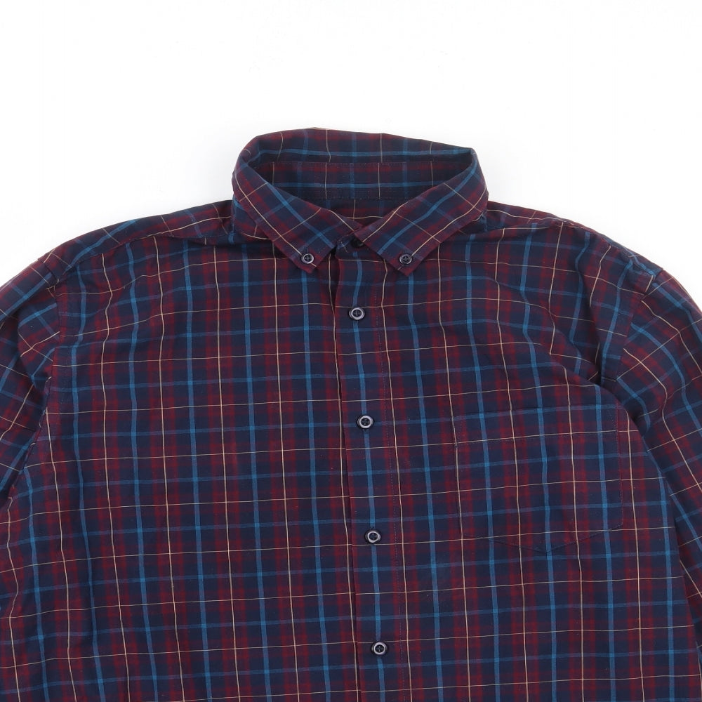 Mens UK Size L Dunnes Multicoloured  Button-Up Long Sleeve Casual Shirt