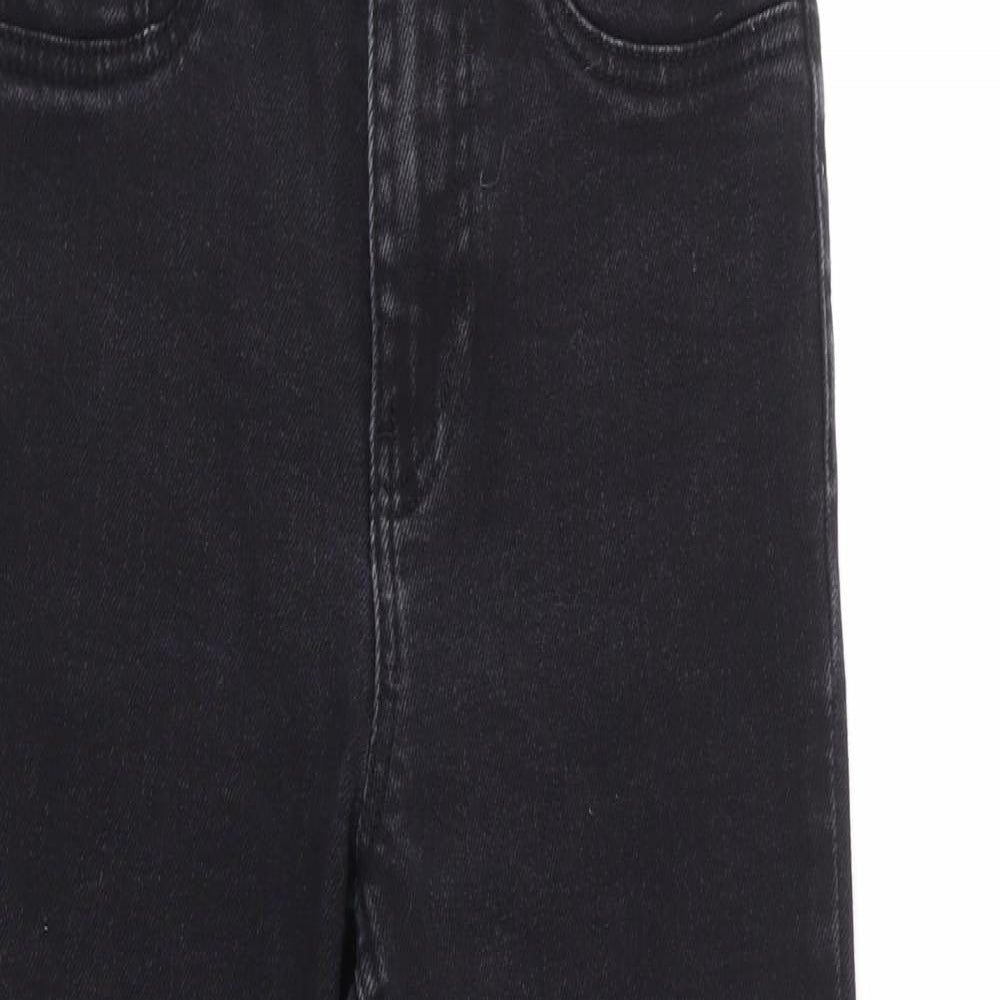 New Look Womens Black  Cotton Skinny Jeans Size 10 L25 in Extra-Slim Zip