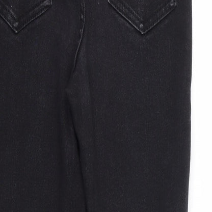 New Look Womens Black  Cotton Skinny Jeans Size 10 L25 in Extra-Slim Zip