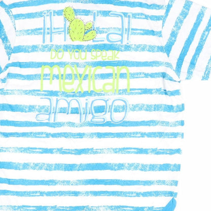 Blue Seven Boys Black Striped 100% Cotton Jersey Polo Size 8 Years Collared Pullover