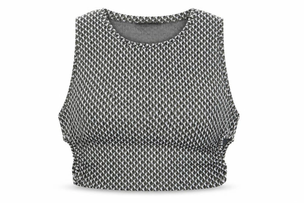 Womens UK Size M Pull & Bear Green Cropped Tank