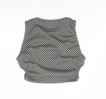 Womens UK Size M Pull & Bear Green Cropped Tank