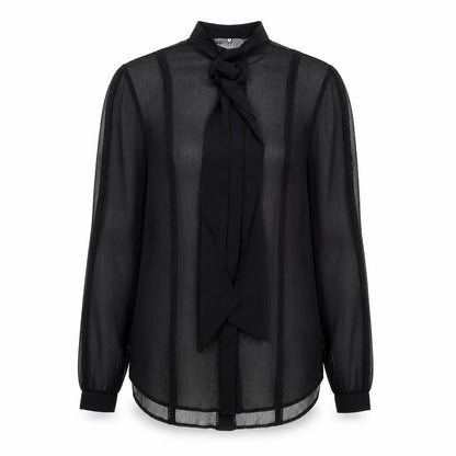 Womens UK Size M V By Very Black Jersey Button-Up