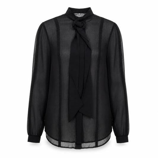 Womens UK Size M V By Very Black Jersey Button-Up