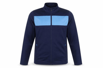 Crivit Mens Blue High Neck  Polyester Full Zip Jumper Size L