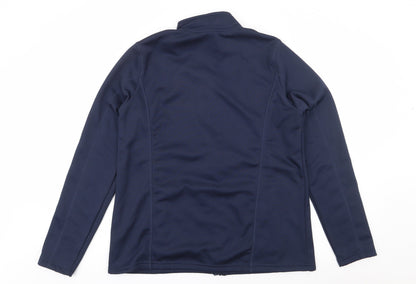 Crivit Mens Blue High Neck  Polyester Full Zip Jumper Size L