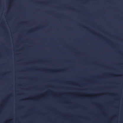 Crivit Mens Blue High Neck  Polyester Full Zip Jumper Size L
