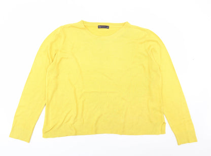 Womens UK Size 20 Marks and Spencer Yellow Pullover Jumper