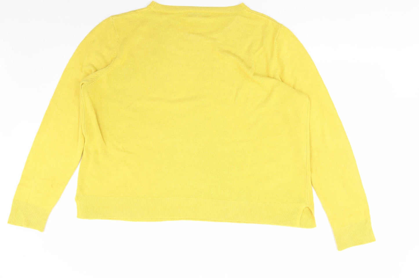Womens UK Size 20 Marks and Spencer Yellow Pullover Jumper