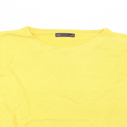 Womens UK Size 20 Marks and Spencer Yellow Pullover Jumper