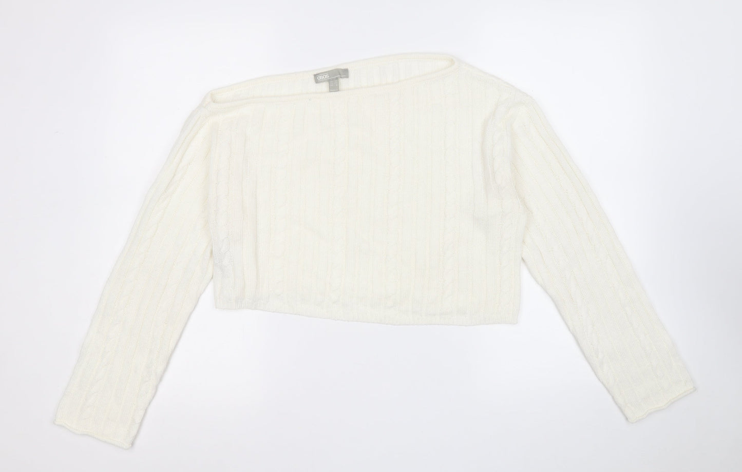 Womens UK Size 12 ASOS White Pullover Jumper