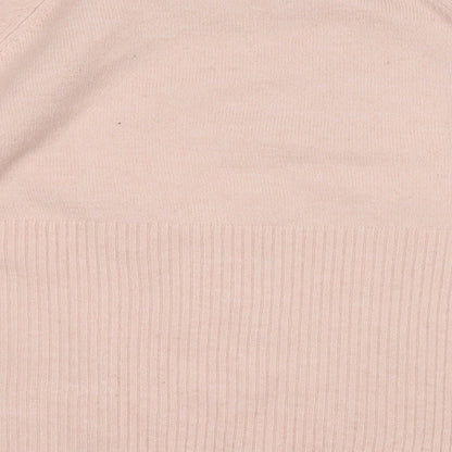 Nutmeg Womens Pink Round Neck  Acrylic Pullover Jumper Size 12
