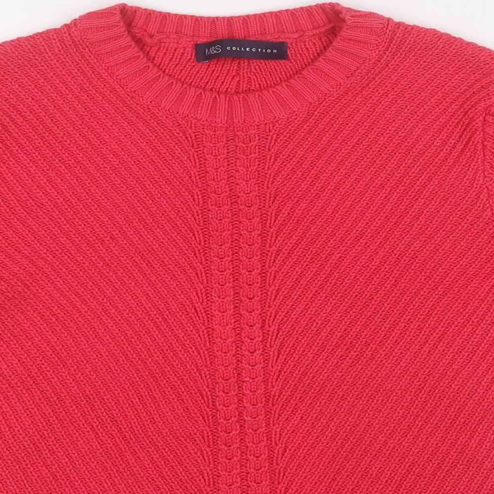Womens UK Size 10 Marks and Spencer Pink Pullover Jumper