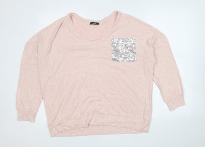Womens UK Size 12 Wallis Pink Pullover Jumper