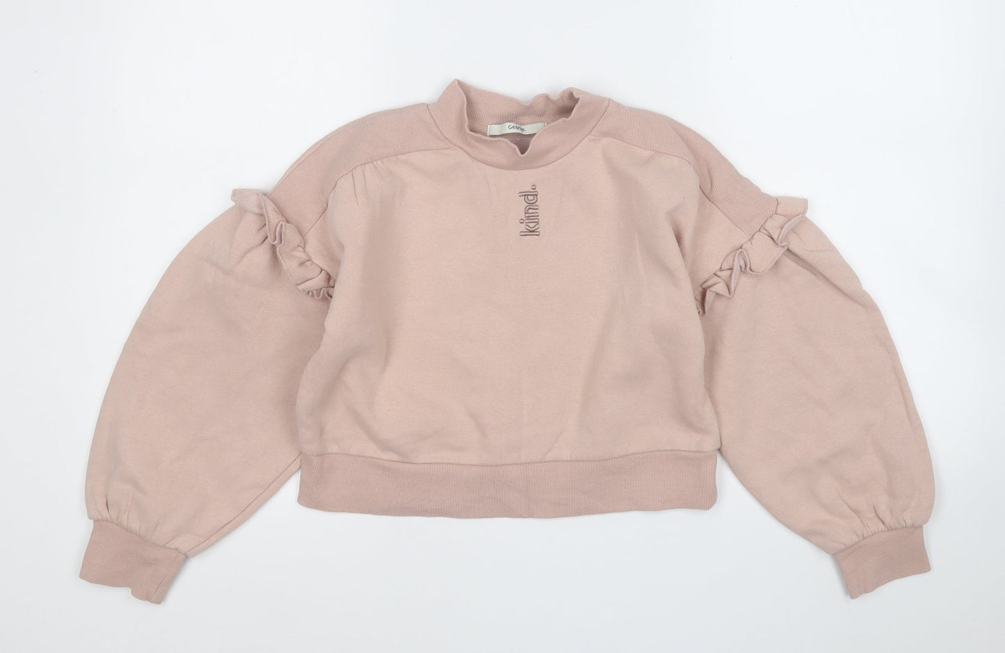 George Girls Pink  Cotton Pullover Sweatshirt Size 10-11 Years   - Kind