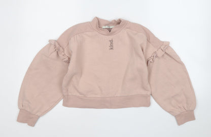 George Girls Pink  Cotton Pullover Sweatshirt Size 10-11 Years   - Kind