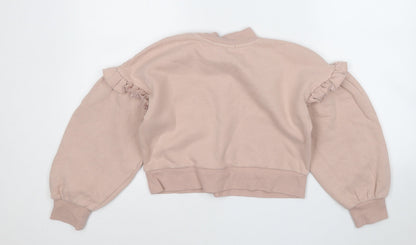 George Girls Pink  Cotton Pullover Sweatshirt Size 10-11 Years   - Kind