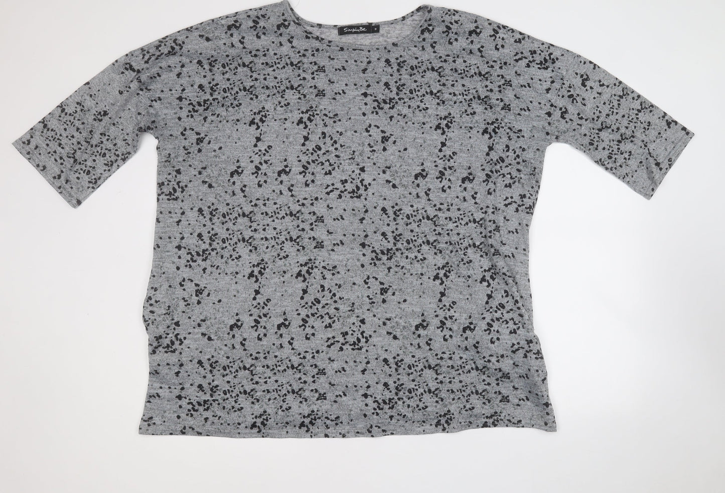 Womens UK Size 18 Simply Be Grey Basic Blouse