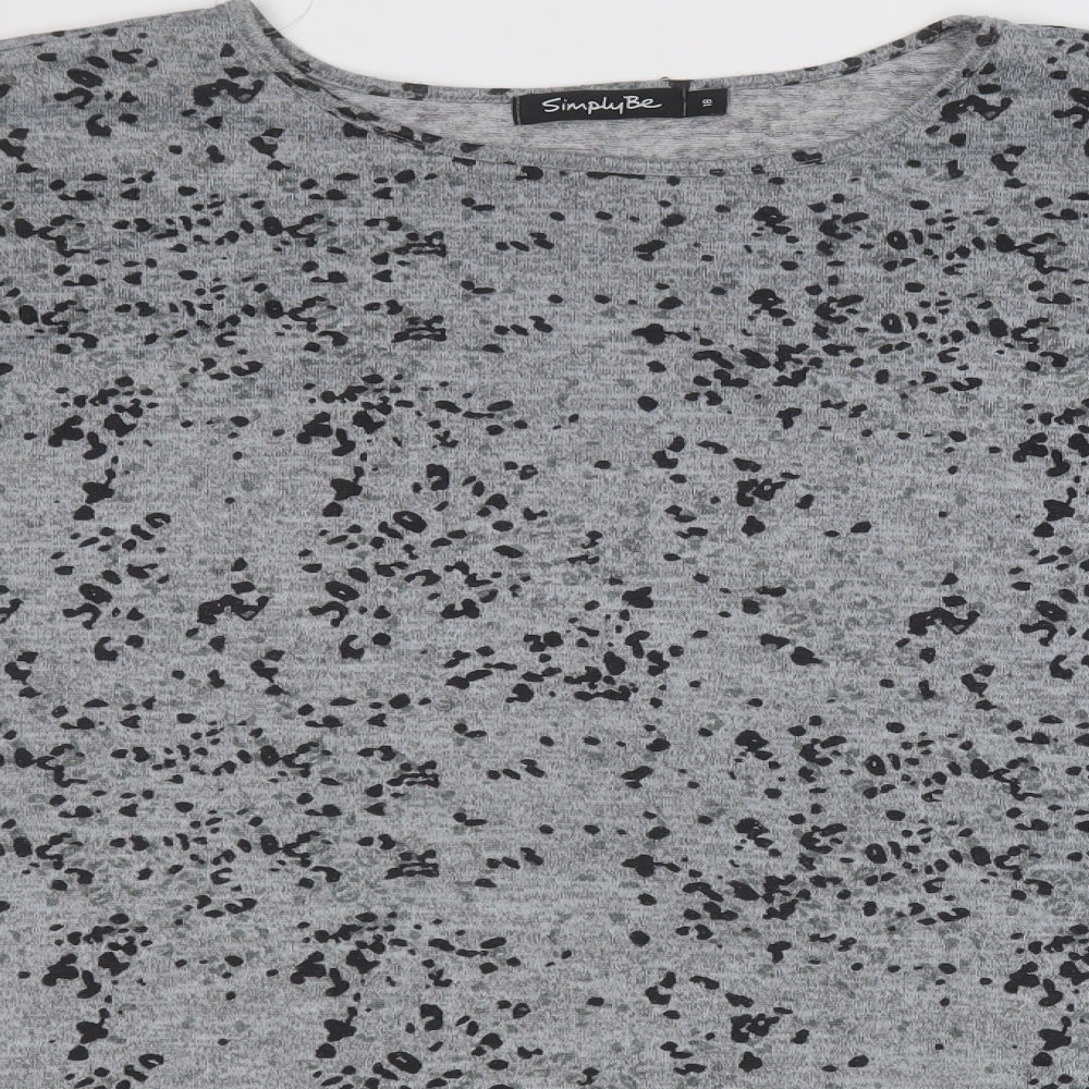 Womens UK Size 18 Simply Be Grey Basic Blouse