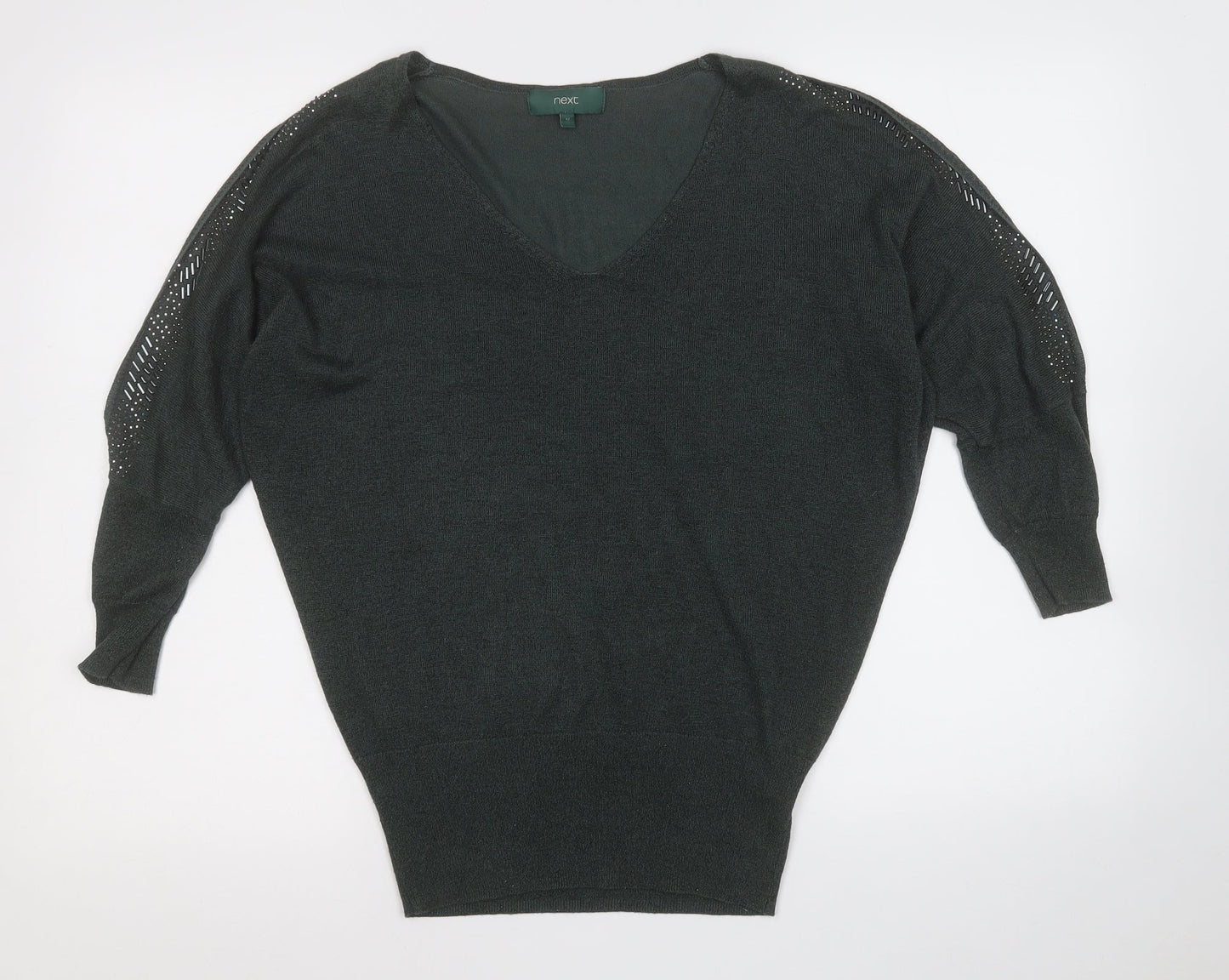 Womens UK Size 12 NEXT Green Pullover Jumper