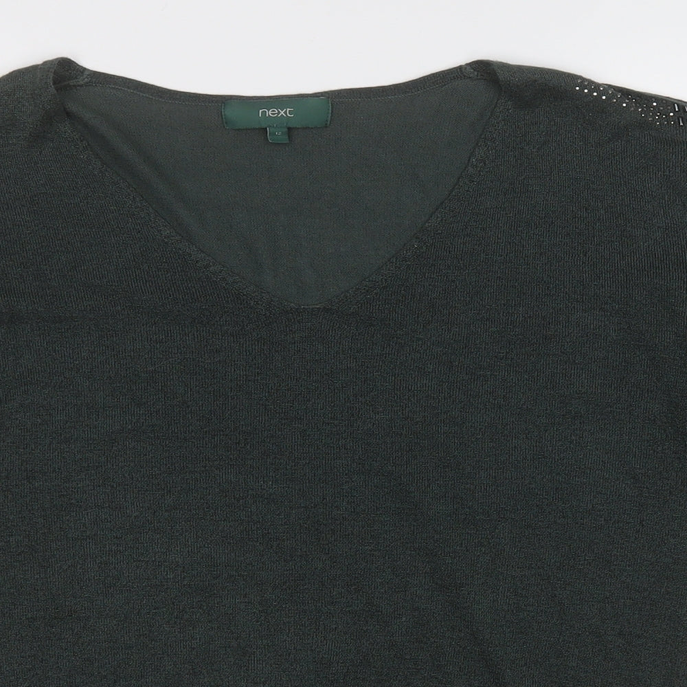 Womens UK Size 12 NEXT Green Pullover Jumper