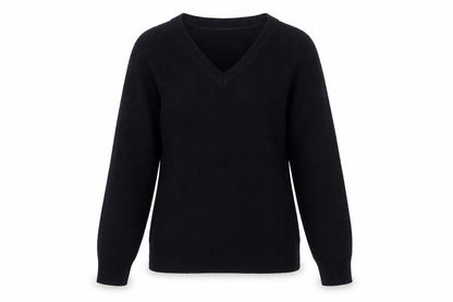michael sehgal Womens Blue V-Neck  Acrylic Pullover Jumper Size 6