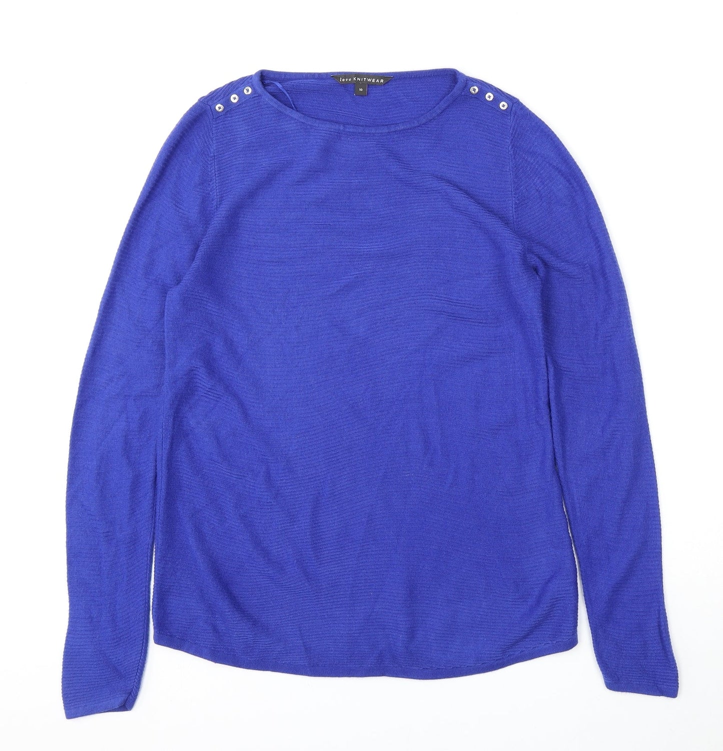 Womens UK Size 10 Bonmarché Blue Pullover Jumper