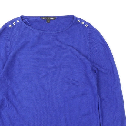 Womens UK Size 10 Bonmarché Blue Pullover Jumper