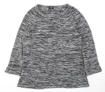 F&F Womens Grey Round Neck  Polyester Pullover Jumper Size L