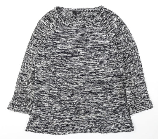 F&F Womens Grey Round Neck  Polyester Pullover Jumper Size L