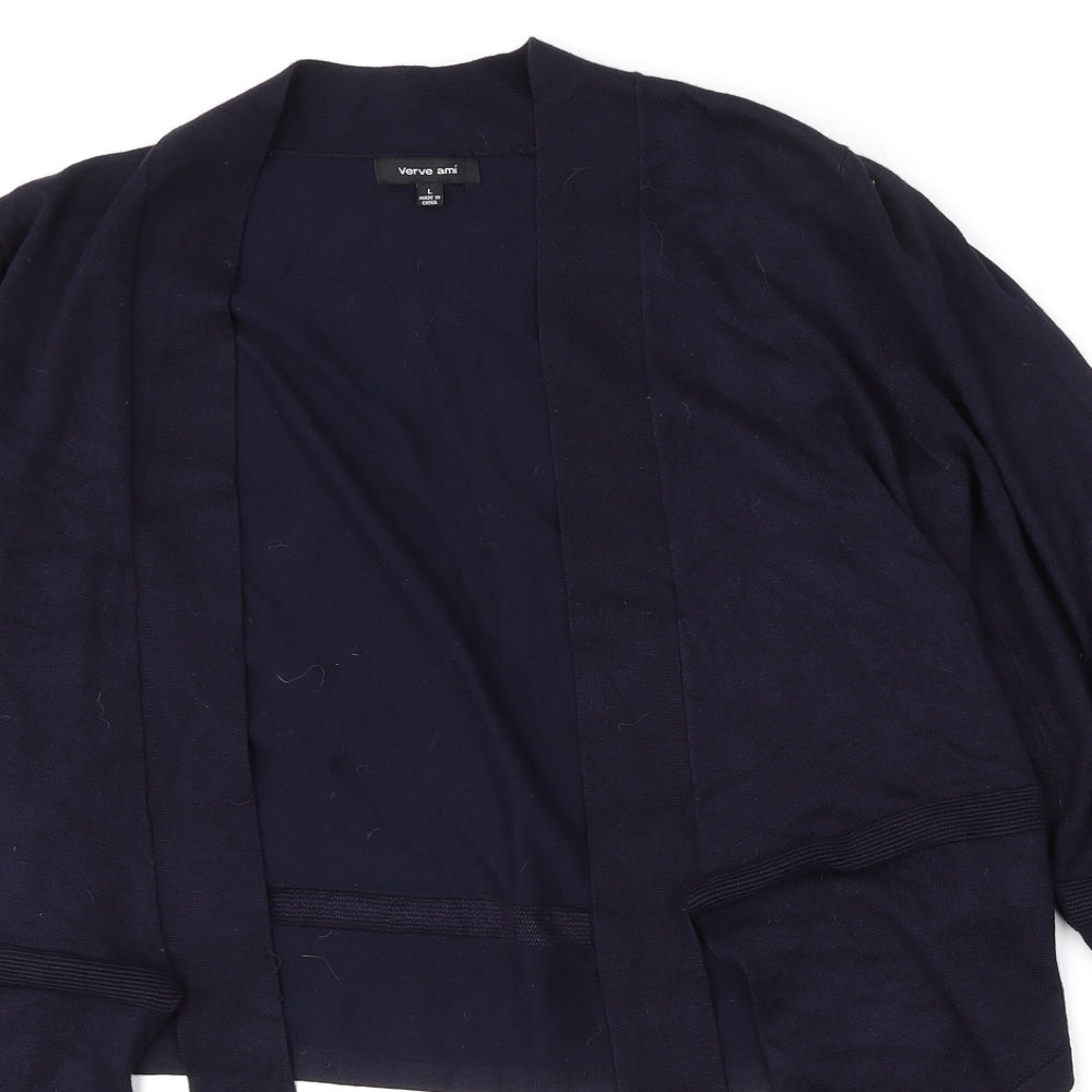 Womens UK Size L Verve Ami Blue Cardigan Jumper
