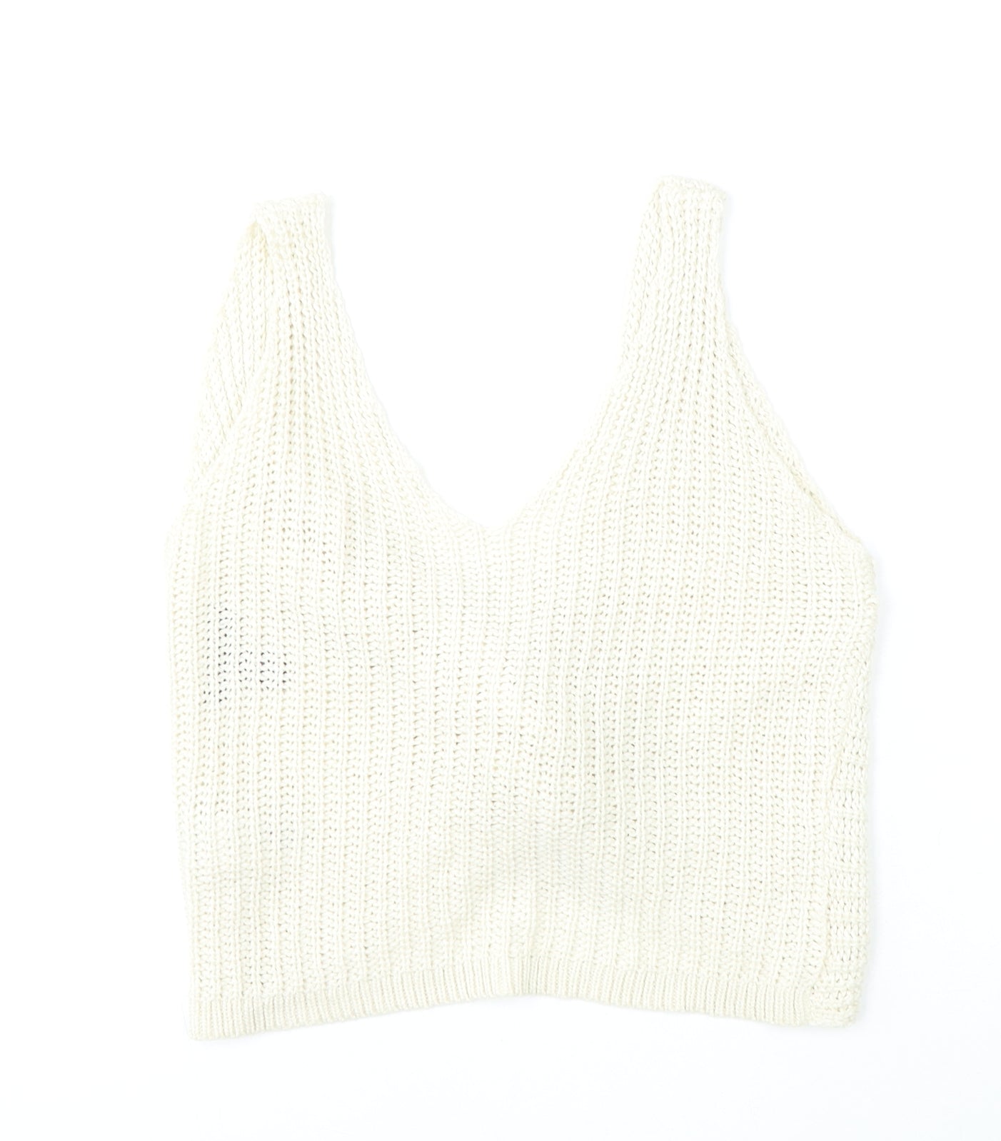 Womens UK Size M New Look Beige Vest Jumper