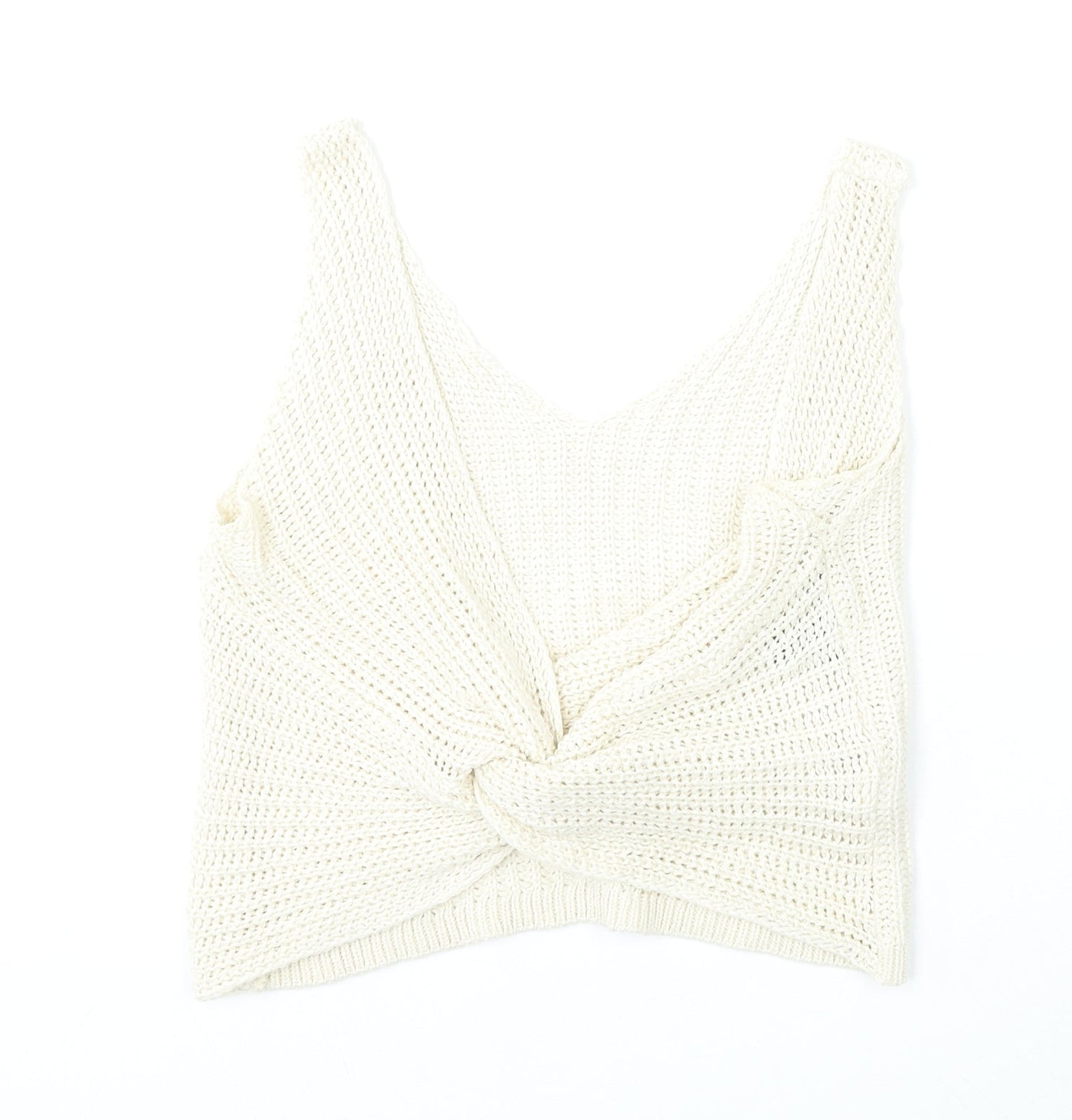 Womens UK Size M New Look Beige Vest Jumper
