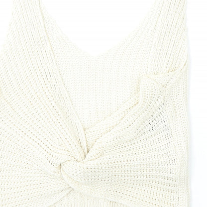 Womens UK Size M New Look Beige Vest Jumper
